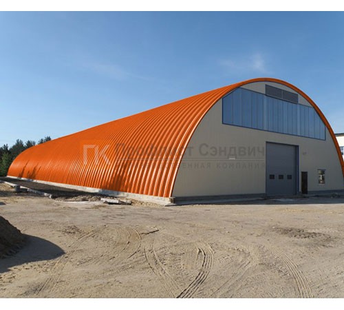 Профнастил H114ПГ-1.2, для бескаркасных ангаров, Полиэстер RAL 2004