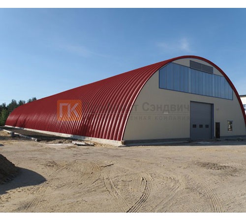 Профнастил H114ПГ-1.2, для бескаркасных ангаров, Полиэстер RAL 3011