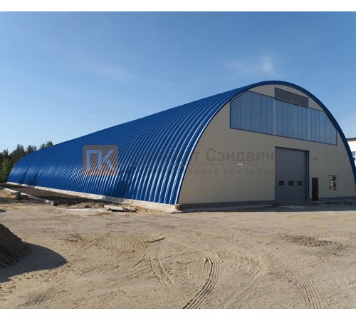 Профнастил H114ПГ-1.2, для бескаркасных ангаров, Полиэстер RAL 5005