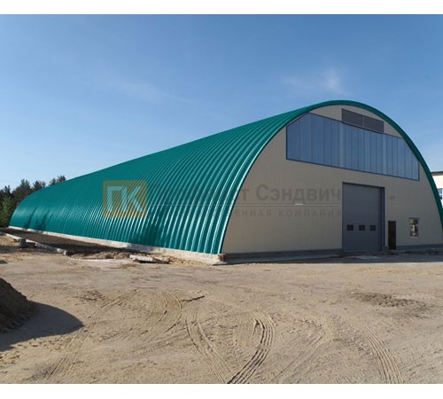 Профнастил H114ПГ-1.0, для бескаркасных ангаров, Полиэстер RAL 5021