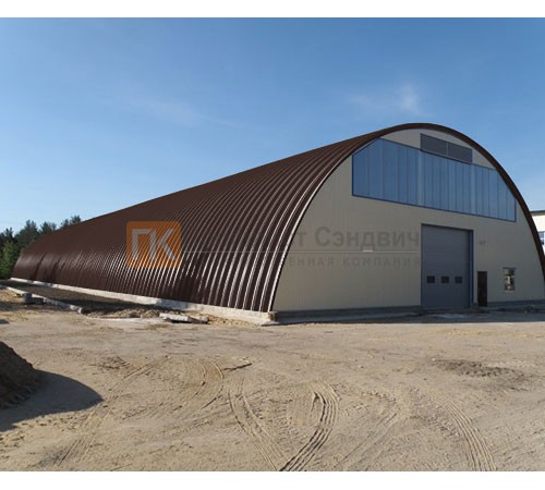 Профнастил H114ПГ-1.2, для бескаркасных ангаров, Полиэстер RAL 8017