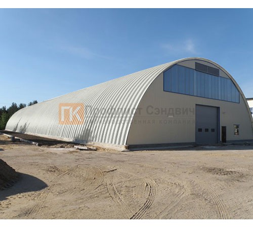 Профнастил H114ПГ-1.0, для бескаркасных ангаров, Полиэстер RAL 9002