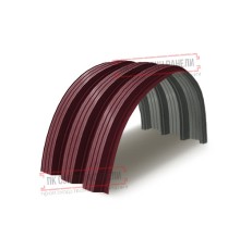 Профнастил H114ПГ-1.0, для бескаркасных ангаров, Полиэстер RAL 3005