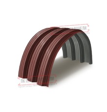 Профнастил H112ПГ-0.65, для бескаркасных ангаров, Полиэстер RAL 3009