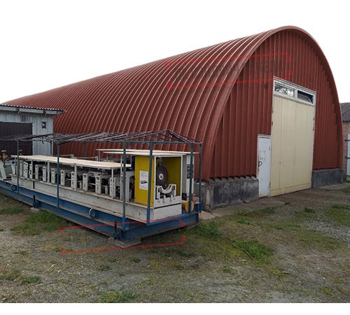 Профнастил H112ПГ-0.75, для бескаркасных ангаров, Полиэстер RAL 3009