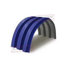 Профнастил H114ПГ-1.0, для бескаркасных ангаров, Полиэстер RAL 5002