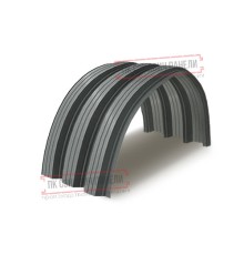 Профнастил H112ПГ-0.65, для бескаркасных ангаров, Полиэстер RAL 7005.