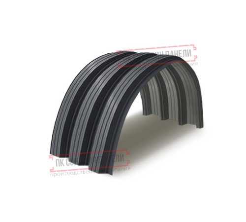 Профнастил H112ПГ-1.1, для бескаркасных ангаров, Полиэстер RAL 7024