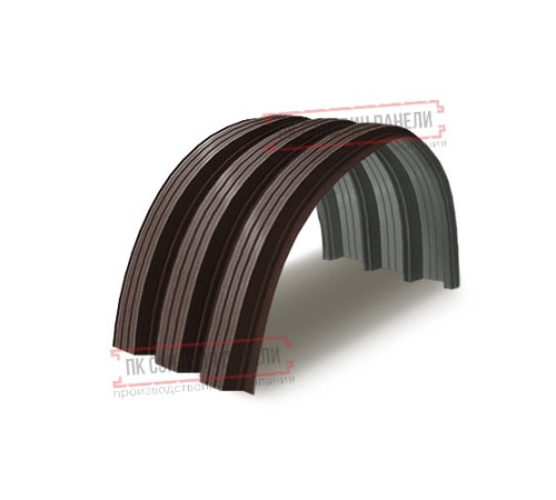 Профнастил H112ПГ-1.1, для бескаркасных ангаров, Полиэстер RAL 8017