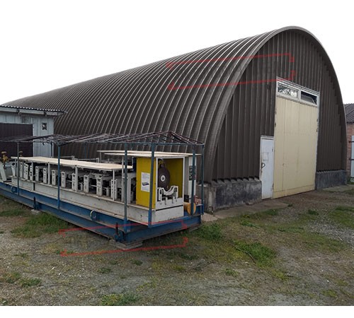 Профнастил H112ПГ-0.75, для бескаркасных ангаров, Полиэстер RR32