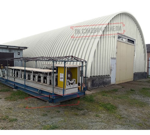 Профнастил H112ПГ-1.0, для бескаркасных ангаров, Полиэстер RAL 9002