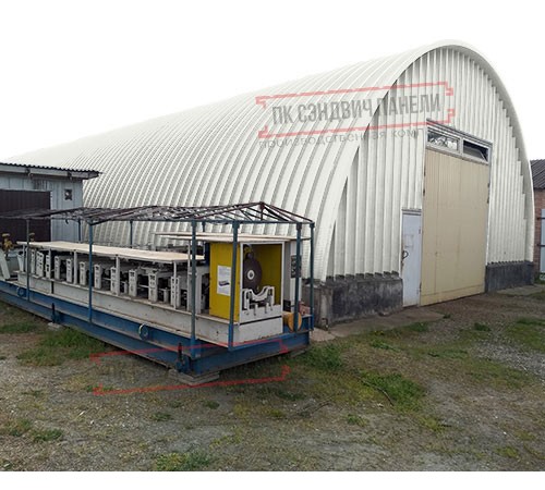 Профнастил H112ПГ-0.75, для бескаркасных ангаров, Полиэстер RAL 9010