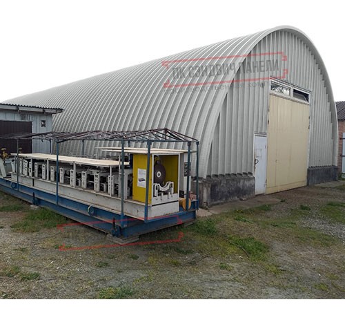 Профнастил H112ПГ-1.2, для бескаркасных ангаров, Полиэстер RAL 9006