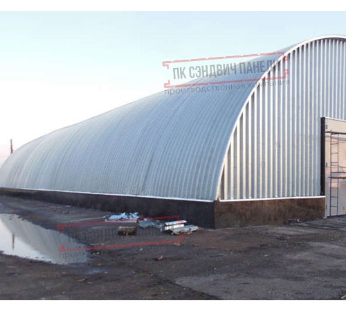 Профнастил H114ПГ-1.0, для бескаркасных ангаров, Оцинкованный