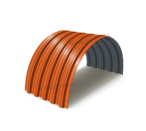 Профнастил НС35ПГ-0.7, Ширина-1100, Полиэстер RAL2004