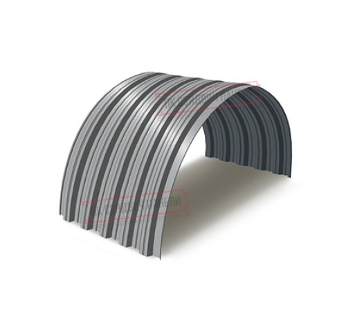 Профнастил НС35ПГ-0.5, Ширина-1100, Полиэстер RAL7004