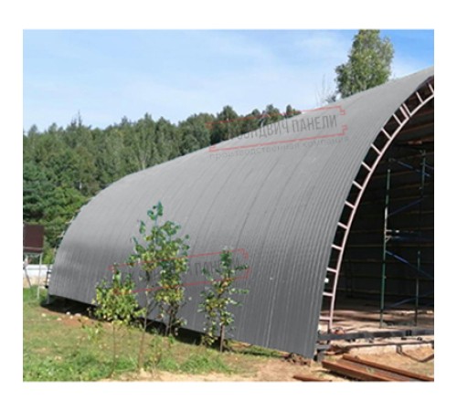 Профнастил НС35ПГ-0.5, Ширина-1100, Полиэстер RAL7004