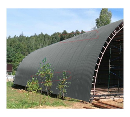 Профнастил НС35ПГ-0.45, Ширина-1100, Полиэстер RAL7005