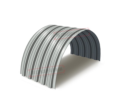 Профнастил НС35ПГ-0.5, Ширина-1100, Полиэстер RAL7047