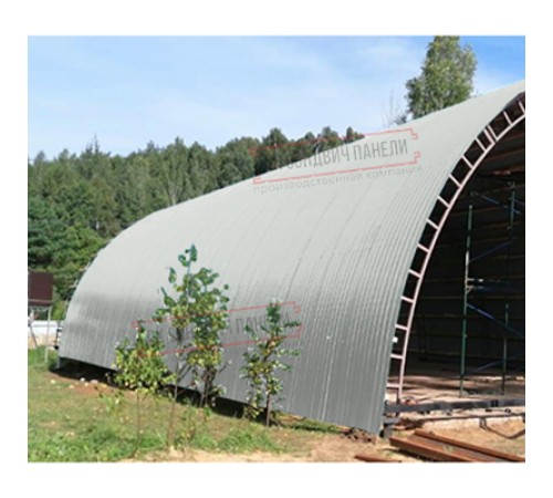 Профнастил НС35ПГ-0.5, Ширина-1100, Полиэстер RAL7047