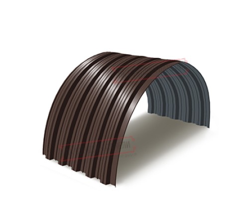 Профнастил НС35ПГ-0.7, Ширина-1100, Полиэстер RAL8017