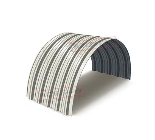 Профнастил НС35ПГ-0.9, Ширина-1100, Полиэстер RAL9003