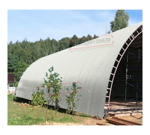 Профнастил НС35ПГ-0.9, Ширина-1100, Полиэстер RAL9003