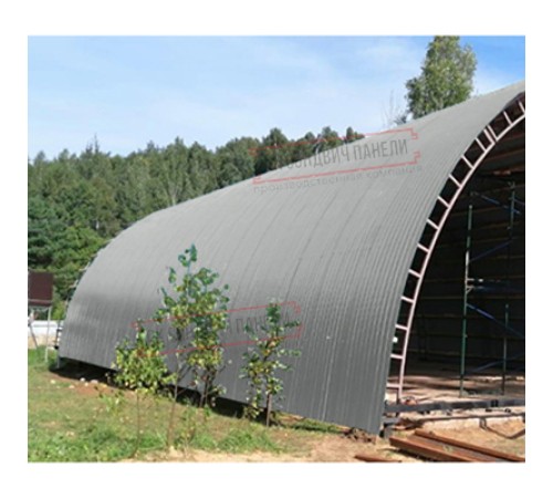 Профнастил НС35ПГ-0.7, Ширина-1100, Полиэстер RAL9006