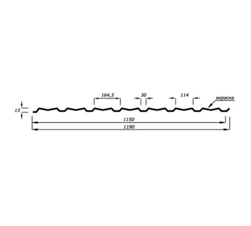 Профнастил С-15ПГ-1190-0.4 (с гранью) Полиэстер RAL 3003