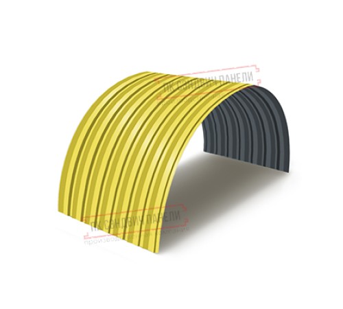 Профнастил С-15ПГ-1190-0.5 (с гранью) Полиэстер RAL 1018