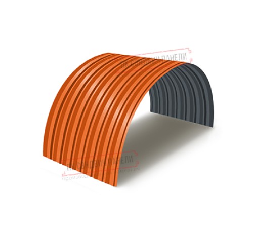 Профнастил С-15ПГ-1190-0.55 (с гранью) Полиэстер RAL 2004