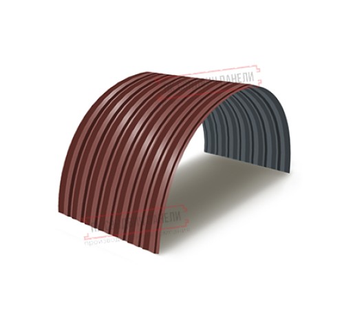 Профнастил С-15ПГ-1190-0.45 (с гранью) Полиэстер RAL 3009