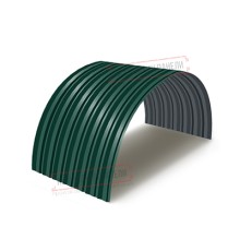 Профнастил С-15ПГ-1190-0.4 (с гранью) Полиэстер RAL 6005