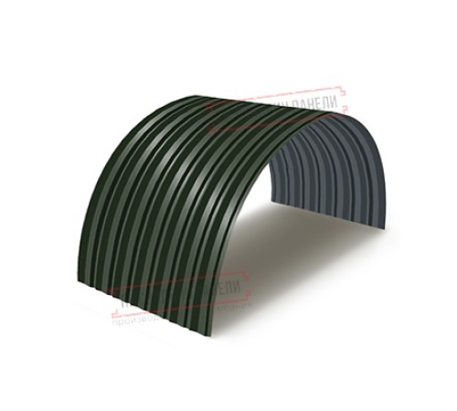 Профнастил С-15ПГ-1190-0.55 (с гранью) Полиэстер RAL 6020