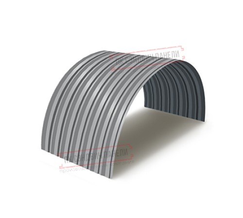 Профнастил С-15ПГ-1190-0.6 (с гранью) Полиэстер RAL 7004