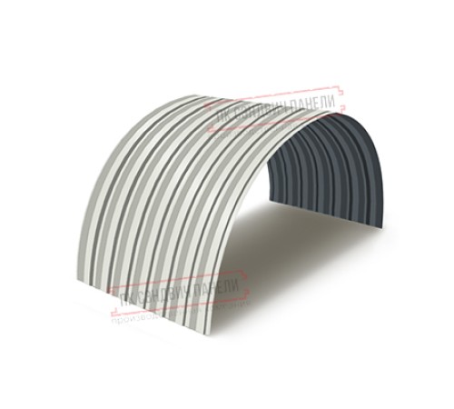 Профнастил С-15ПГ-1190-0.55 (с гранью) Полиэстер RAL 9003