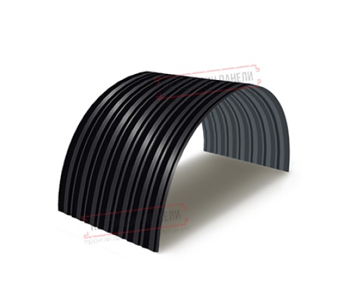 Профнастил С-15ПГ-1190-0.6 (с гранью) Полиэстер RAL 9005