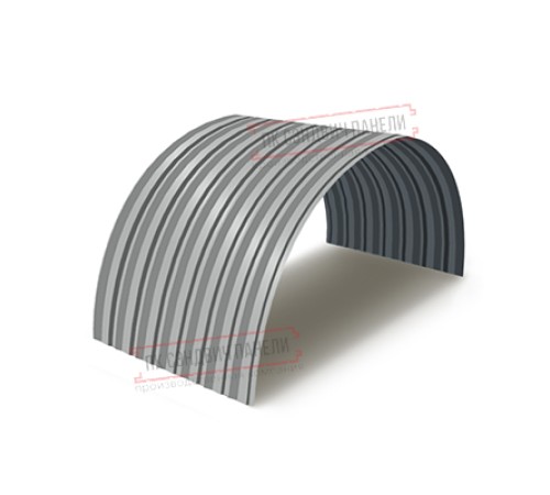 Профнастил С-15ПГ-1190-0.65 (с гранью) Полиэстер RAL 9006