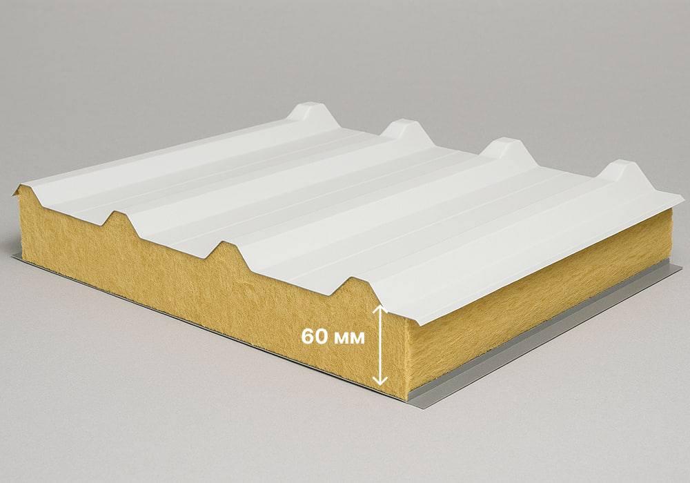 Кровельные сэндвич-панели 60 мм