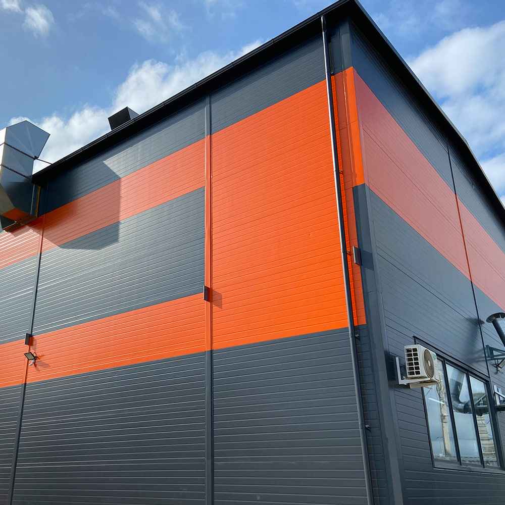 Горизонтальные угловые сэндвич-панели из пенополистирола