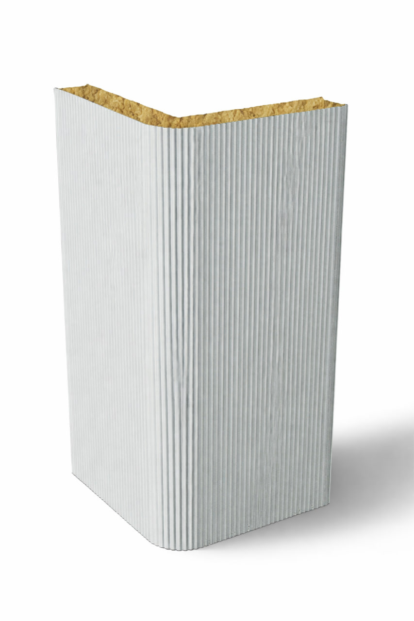 Вертикальная угловая сэндвич-панель из минеральной ваты, толщина 10 мм